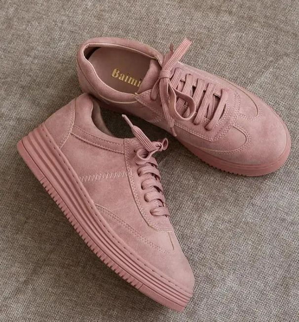 Ladies Pink Espadrilles Oxford Shoes Woman Tenis Creepers Platform Flats Girls Loafers White Leather Moccasins Height_vogvips.com