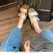 Women's Shoes Grape Mom Studiolee Summer New Flat Bottom With Square Buckle Thick Bottom Beach Sandals For Women Ins_vogvips.com