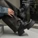 3610 Elevated Derby Thick Sole Men And Women Niche Couple Caual Genuine Leather Functional Style High Street Black_vogvips.com