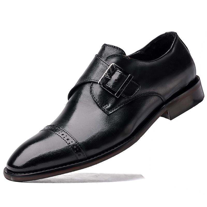 Men's Pointed Formal Leather Shoes Men's Large Size First Layer Non-slip Men's Leather Shoes_vogvips.com