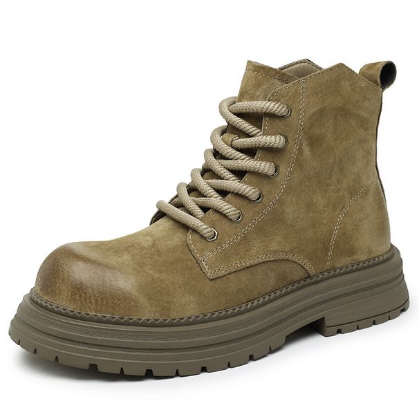 Thick-soled Retro Anti-velvet Martin Boots Heightened And Wear-resistant Medium-top Desert Tooling Boots_vogvips.com