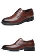 Men's Elevator Dress Shoes Low-cut Vintage Leather Lace-up Formal Shoes Large Size_vogvips.com