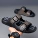 Handmade Men's Breathable Sandals Summer 2025 Non-Slip Beach Slippers Lightweight Outdoor Casual Shoes With Adjustable_vogvips.com