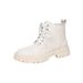 Guangzhou Martin Short 2025 Autumn Winter New Genuine Leather Lace-up Fleece Thick Sole Chunky Heel White Women's Boots_vogvips.com