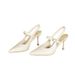 French Style Burgundy High Sandals For Women 2025 Summer New Closed Toe One Strap Thin Heel Elegant Single Shoes To_vogvips.com