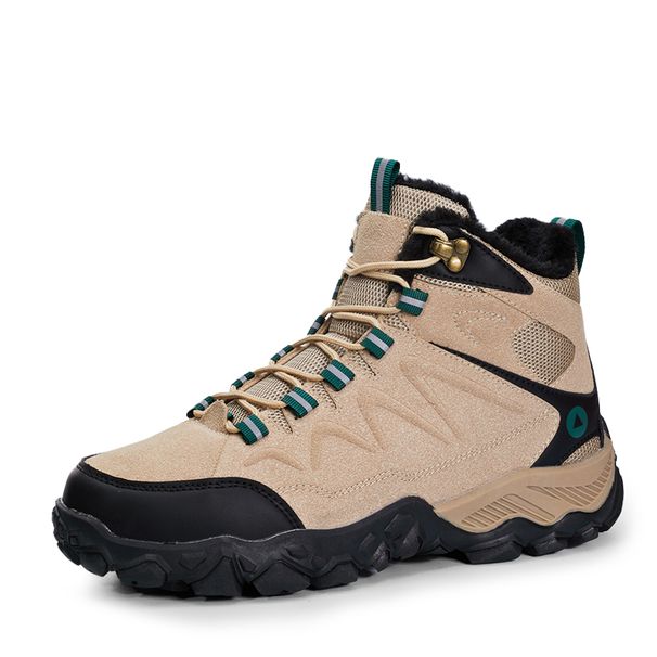 Autumn And Winter Casual Shoes For Men, High-Top Waterproof Hiking Shoes, Wear-Resistant Climbing Sneakers, Outdoor Hiking Shoes_vogvips.com