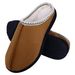 Comwarm Indoor Fur Slippers For Men Winter New Warm Slip-on Home Plush Mules Rubber Sole Non-slip Cotton Slides With_vogvips.com