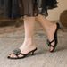 High Heel Sandals For Women 2024 New Thin Heel Light Luxury One Line With Round Head Flower Diamond High Heel Slippers_vogvips.com