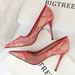 1853-1 Sexy Slimming Heels Women's Thin High Heel Shallow Mouth Pointed Toe Mesh Hollow Lace Single Shoes_vogvips.com