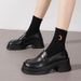 Small Leather Lady Mary Jane Loafers Single Shoes_vogvips.com