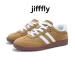 Men's White Leather Platform Sneakers; Couple's Lace Up Casual Skate Shoes; Sneakers; Plus Size_vogvips.com