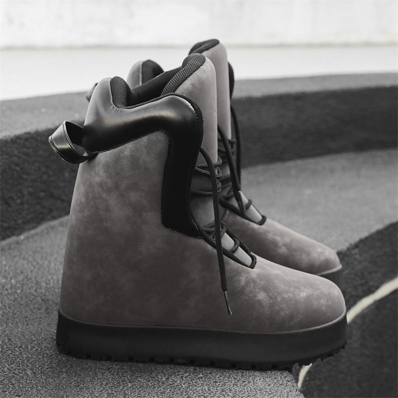 Men's High-Top Chunky Sole Casual Boots - Trendy Streetwear Sneakers_vogvips.com