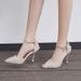 Heels 2025 New Style Stiletto Pointed Korean Fashion Closed Toe One-Strap Sandals Professional Ultra High Heel Women's_vogvips.com