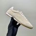 Unisex Womens Casual Genuine Leather Suede Sneakers Mens Laceup Walking White Shoe Styles Designer Womens Shoes_vogvips.com