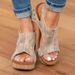 Cross-border Plus-size Wedge For Women, 2026 European And American Fashion Casual Peep-toe Sandals, Popular Sandals On_vogvips.com