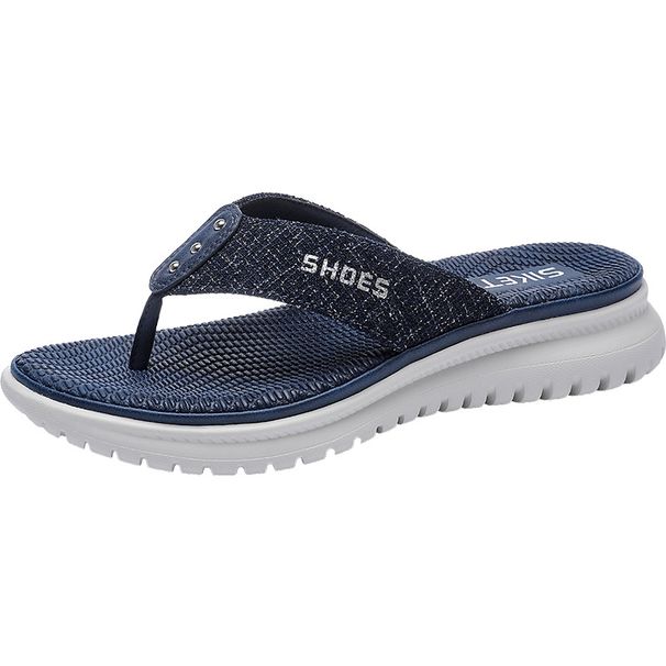 2025 Summer New Women's Simple Flip-Flops Sports Wedge Casual Large Size Slippers_vogvips.com