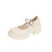 MTX Mary Jane For Women, Plus Size, 2025 Spring New Style, Small Leather Shoes, Heel, Thick Sole, Versatile With Skirts,_vogvips.com