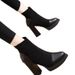 European And American Style Chunky Martin 2025 Autumn Winter New Patchwork Pointed Toe High Heel Short Fashion Back_vogvips.com