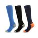 Outdoor stretch socks Pressure sports multi-color gradient men's and women's long tube sweat absorption compression socks_vogvips.com