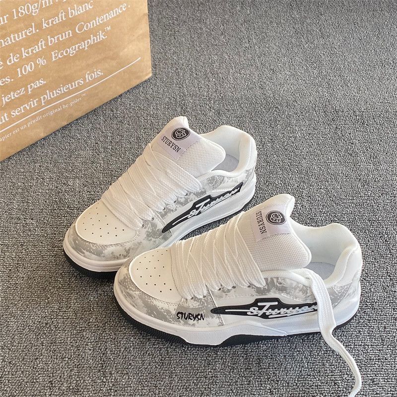 Women's Versatile Loaf Shoes Trendy Retro Style Casual Platform Sneakers Harajuku New Student Fashion_vogvips.com
