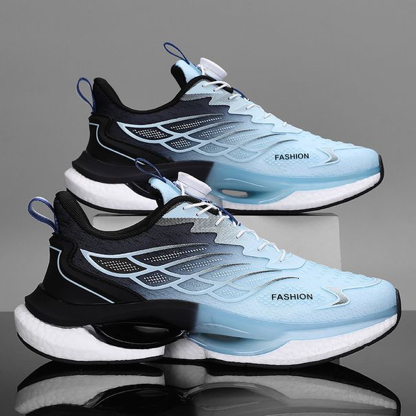 Men's Spring Running Shoes with Rotating Button Design Breathable Thick Sole Popcorn Cushioning Casual Style_vogvips.com