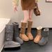 Tall Tube Velvet Thickened Snow Boots Women's Thick-soled Warm Medium And Long Tube Snow Cotton Boots Cotton Shoes_vogvips.com