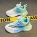 2024 New High Quality Mesh Surface Breathable Light Running Shoes Anti-slip Wear-resistant Rotating Button Student Sports Shoes_vogvips.com