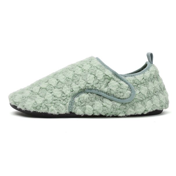 Women's Shoes Velcro Cotton Winter Slip-On House Slippers Fleece Lining, Anti-Slip Rubber Sole, Soft Velvet Upper, Comfortable Warm Indoor/Outdoor Use_vogvips.com