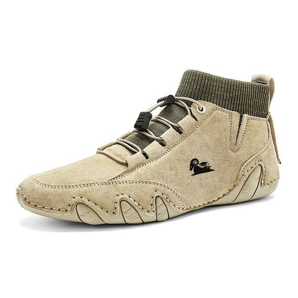 Exploding Socks High-top Leather Boots Velvet Handmade Cotton Shoes Genuine Leather Martin Boots Men's Shoes_vogvips.com
