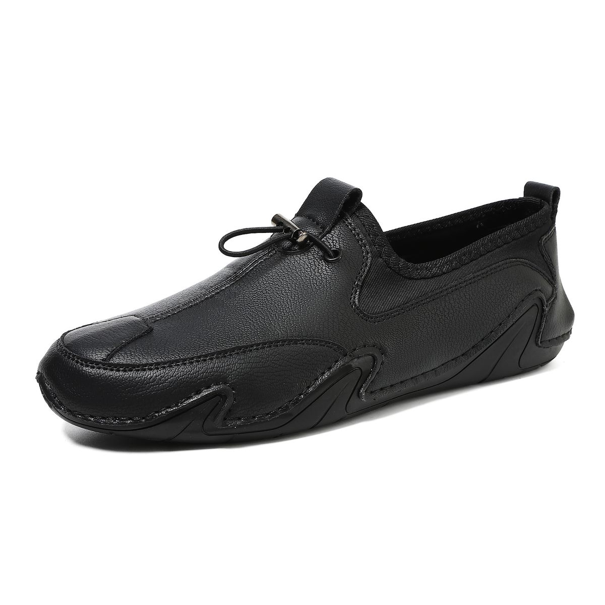 Men's Casual Leather Shoes Men's Soft-soled Octopus Outdoor Lace-up Driving Shoes Men_vogvips.com