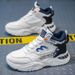 Men's Casual Sneakers Low-Top Breathable Running Shoes For Teens And Young Adults - Lightweight Comfortable Round-Toe PU Upper With Rubber Sole_vogvips.com