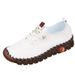 Women's White Sneakers 2025 Spring Summer Casual Shoes Soft Rubber Sole Handmade Stitching Flat Comfortable Round Toe_vogvips.com