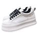 Inspired Platform Sneakers For Women - Chunky Sole Canvas Shoes With Trendy Design_vogvips.com