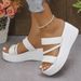 Women's Shoes Summer Sandals For Women New Platform Thick Soled Sandals Fashionable Wedge Heeled Large Size Sandals_vogvips.com