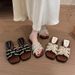 -style Thick-soled Women's Slippers, 2026 Summer New Model, Square-toed Vacation Women, Suitable For Wearing With_vogvips.com