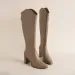 Plus Size 34-43 New Women Boots Zipper Thick High Heels Simple Thick High Heels Autumn Winter Boots Knee High Botas_vogvips.com
