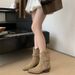 Chunky Short For Women British Style Versatile Fairy 2025 New Fashion Martin Mid Heel Slim Boots_vogvips.com