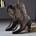 Autumn New Motorcycle Rider British V-Mouth Mid-Calf Men's Fashion Trend Martin Boots Large Size_vogvips.com
