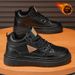 Fleece-Lined Men's Shoes For Autumn And Winter, High-Top Sneakers, Men's Leather Warm Thick Cotton Shoes, Low-Top Martin_vogvips.com