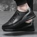 Black Board Shoes Men's Top Layer Men's Shoes Platform Casual Shoes_vogvips.com