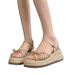 5.0cm Height Increase~ Thick Sole Petite Open Toe Wedge Sandals For Women With Bowknot Summer New Style Slippers_vogvips.com