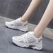 Women's New Style Height Increasing Slimming Dad Lightweight Breathable Sneakers Internet Celebrity White Fashion_vogvips.com