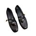 French Retro Soft One-Strap Mary Jane Camellia Flat British Style Small Leather Shoes For Women_vogvips.com