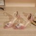 Women's Shoes Champagne Gold Stiletto Heels For Women - Rhinestone & Square Buckle Bridal Shoes, Elegant Wedding Party Heels_vogvips.com