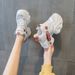 Dad Shoes Thick-soled Transparent Net Height Increase 8cm Casual Versatile Style Small Women's Shoes_vogvips.com
