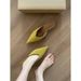 3cm Elegant Closed-Toe Half Slippers For Women, 2025 New Summer Style, Thin Heel Pointed Toe Sandals_vogvips.com