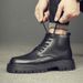 Martin Boots Men's High-top Style Leather Mid-top Leather Shoes Men's Boots Tooling Boots_vogvips.com