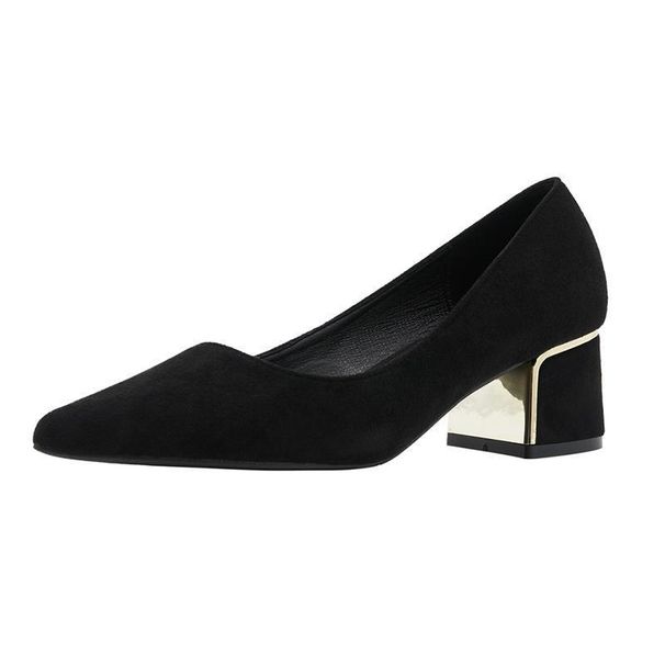 2025 New High Summer Thick Heels With And Widening, Not Tiring Autumn Fat Feet Wide Women's Pointed Single Shoes Women_vogvips.com
