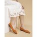 Princess Boat Soft Knitted Square Toe Single Women's Shoes Egg Roll Woven Flat Sole Loafers Breathable_vogvips.com