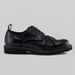 ShoeVault Beijiang Wolf Buckle Matte Leather British Style Lace-up Ins Trend Sole Men's Trendy Four Seasons Derby Shoes_vogvips.com